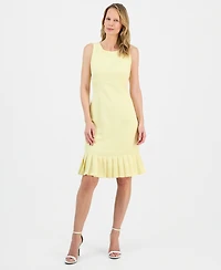 Kasper Women's Stretch-Crepe Pleat-Hem Sheath Dress