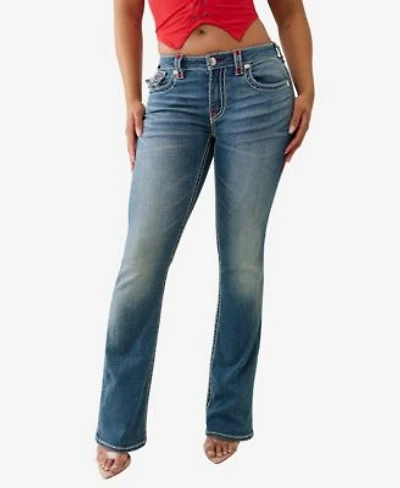 True Religion Womens Becca Bootcut Super T Flap Jeans