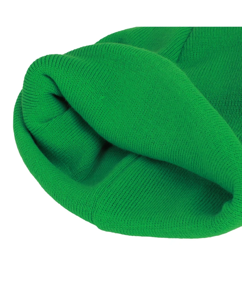Super Mario Men's Luigi Logo Embroidery Standard Cuff Acrylic Knit Beanie Cuff Beanie