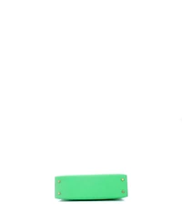 Pre-Owned Hermes Kelly 20 Handbag Green Chevre Mysore with Gold Hardware
