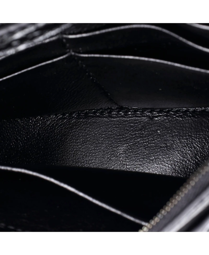 Pre-Owned Balenciaga Hourglass Chain Wallet Embossed Leather
