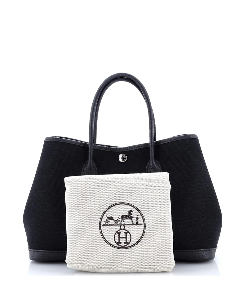 Pre-Owned Hermes 30 Garden Party Tote Toile and Leather