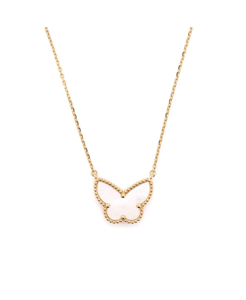 Pre-Owned Van Cleef & Arpels Lucky Alhambra Butterfly Pendant Necklace
