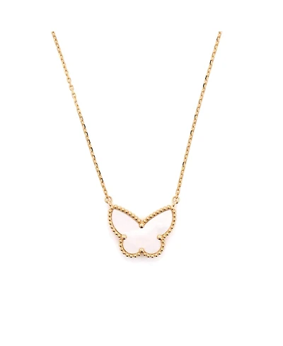 Pre-Owned Van Cleef & Arpels Lucky Alhambra Butterfly Pendant Necklace