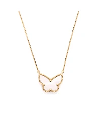 Pre-Owned Van Cleef & Arpels Lucky Alhambra Butterfly Pendant Necklace