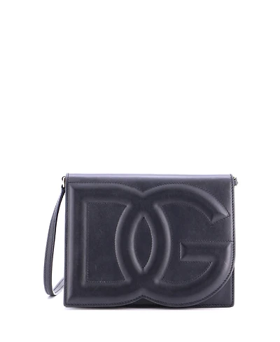 Pre-Owned Dolce & Gabbana Small Dg Logo Flap Shoulder Bag Leather