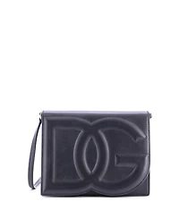 Pre-Owned Dolce & Gabbana Small Dg Logo Flap Shoulder Bag Leather