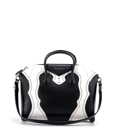 Pre-Owned Givenchy Medium Bicolor Brogues Antigona Bag Leather