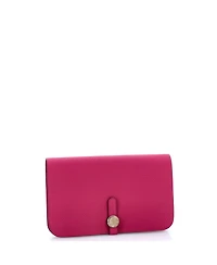 Pre-Owned Hermes Dogon Duo Combined Wallet Leather