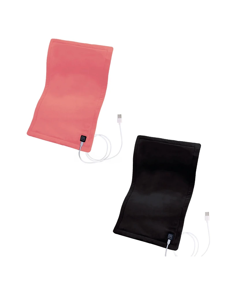 Pursonic Comfort Duo: Extra Large Electric Heating Pads (Pink & Black)