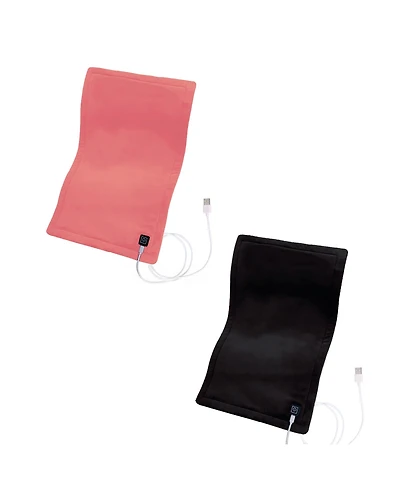 Pursonic Comfort Duo: Extra Large Electric Heating Pads (Pink & Black)