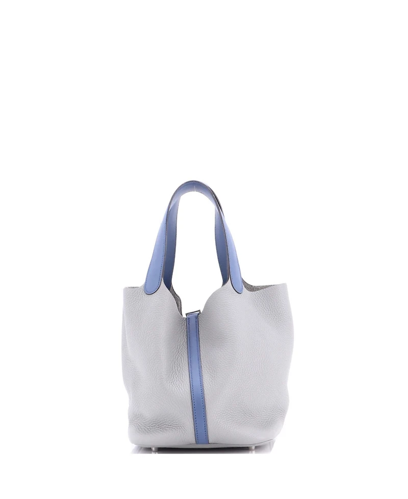 Pre-Owned Hermes Mm Bicolor Picotin Lock Bag Clemence with Swift