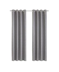 Thermaplus 100 Polyester Mason Lightweight Texture Printed Blackout Grommet Curtain Panel 52 X22 X Grey