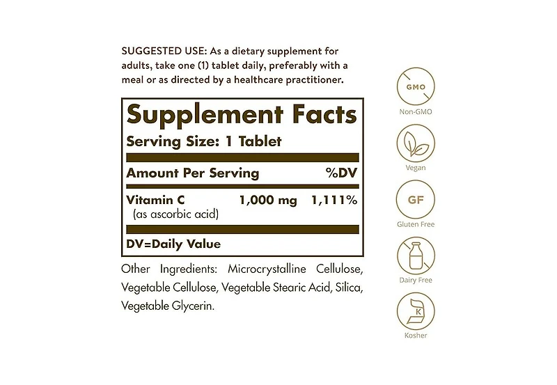 Solgar Vitamin C ,1000 mg ,90 Tabs