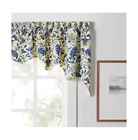 Ellis Curtain Regency Swag Shaped 3" Rod Pocket Valances for Windows 100" x 30" Blue