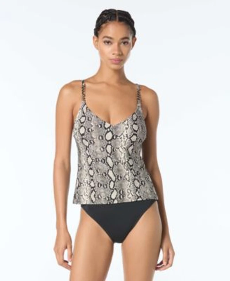 Michael Kors Womens V Neck Tankini Top Bottoms