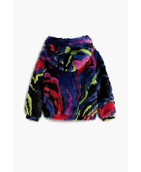 Desigual Girls's Rainbow fur jacket