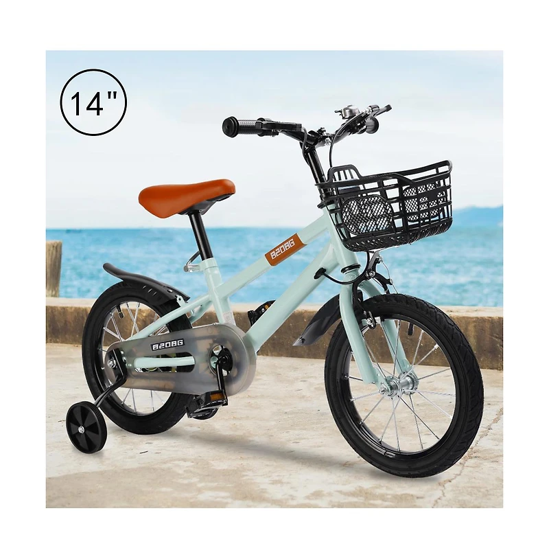 Artudatech 14 16 Inch Kids Toddlers Bicycle for Boys and Girls with Training Wheels Basket
