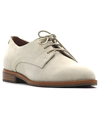 Gentle Souls Women's Aronson Almond Toe Suede Lace-Up Oxford Shoes