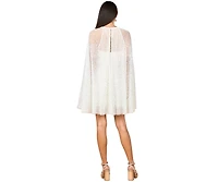 Lara Women's Beaded Bridal Cape Dress