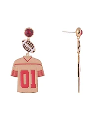 Hallmark Enamel Jersey Football Earrings