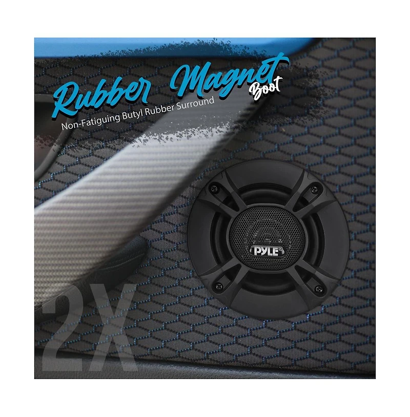Two-Way Sound Speaker System, 4'' Coaxial Loud Audio, 240 Watts, 4 Ohm Impedance, 3/4'' Asv Voice Coil
