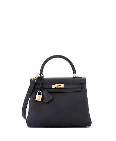 Pre-Owned Hermes Kelly 25 Handbag Togo with Gold Hardware