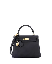 Pre-Owned Hermes Kelly 25 Handbag Togo with Gold Hardware
