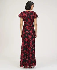 Js Collections Women's Fauna V-Neck Gown