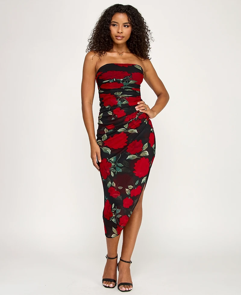 Emerald Sundae Juniors' Strapless Fitted Dress