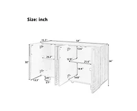 Casainc 54" Retro Storage Cabinet with Adjustable Shelves