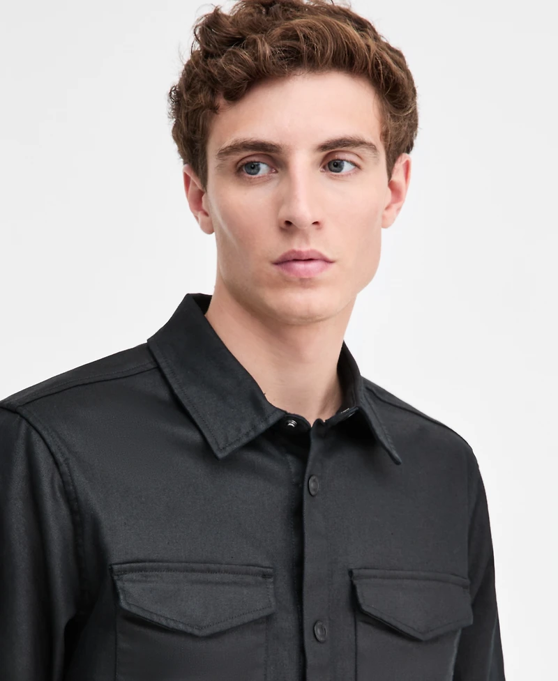 Guess Men's Theo Snap-Front Shirt-Jacket