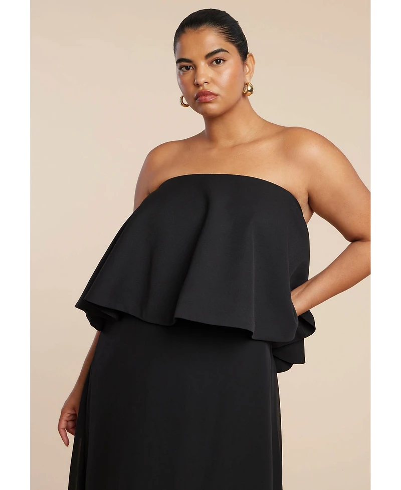 Eloquii Women's Peplum Bodice Gown