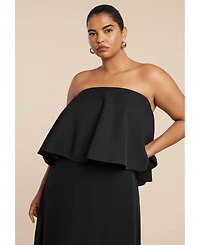 Eloquii Women's Peplum Bodice Gown
