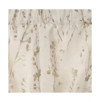 Ellis Curtain Meadow High Quality Room Darkening Solid Natural Stylish Color Lined Tie-Up Window Valance - 50 x22" - 50" x 22" Linen