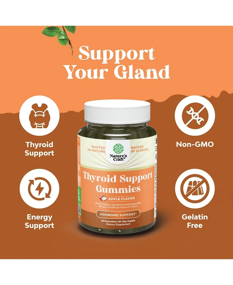 Thyroid Support Gummies, Apple, 60ct