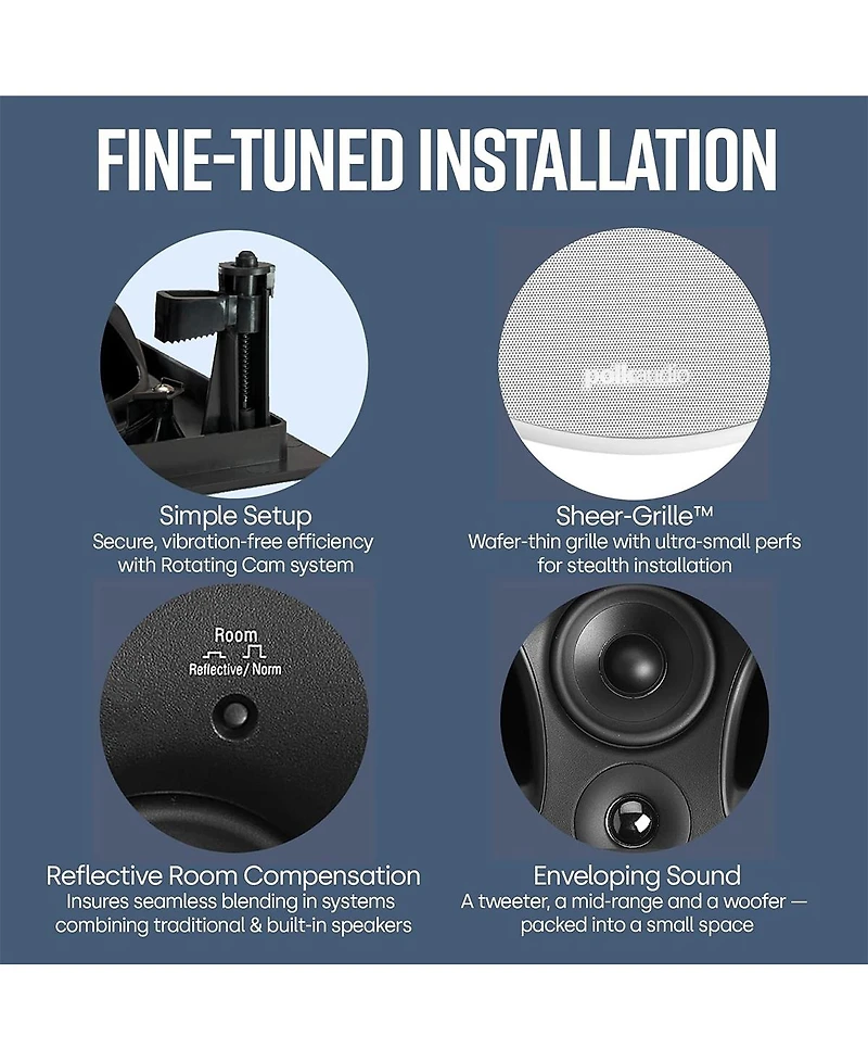 Polk Audio 70-rt Vanishing 7" In-Ceiling 3-Way Speaker