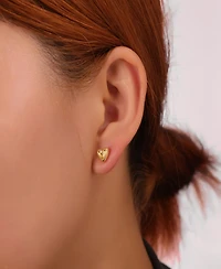 Unwritten Heart Post Stud, Multi Pink Cubic Zirconia Endless Hoop, Twits Post Hoop 3Pairs Ear Set