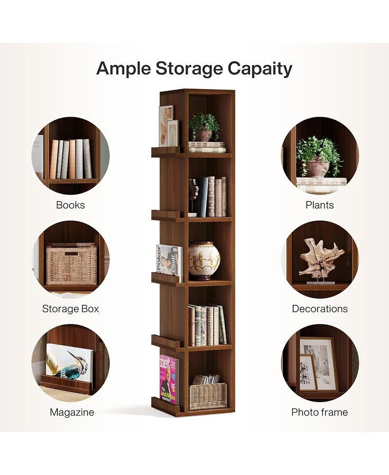 Tribesigns 70.9-Inch Tall Narrow Kitchen Pantry, 5-Tier Slim Storage Cabinet with Side Organizers