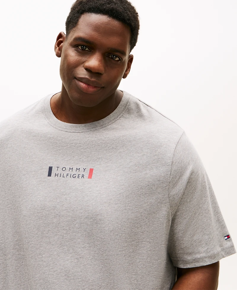 Tommy Hilfiger Men's Big & Tall Small Center Logo T-Shirt