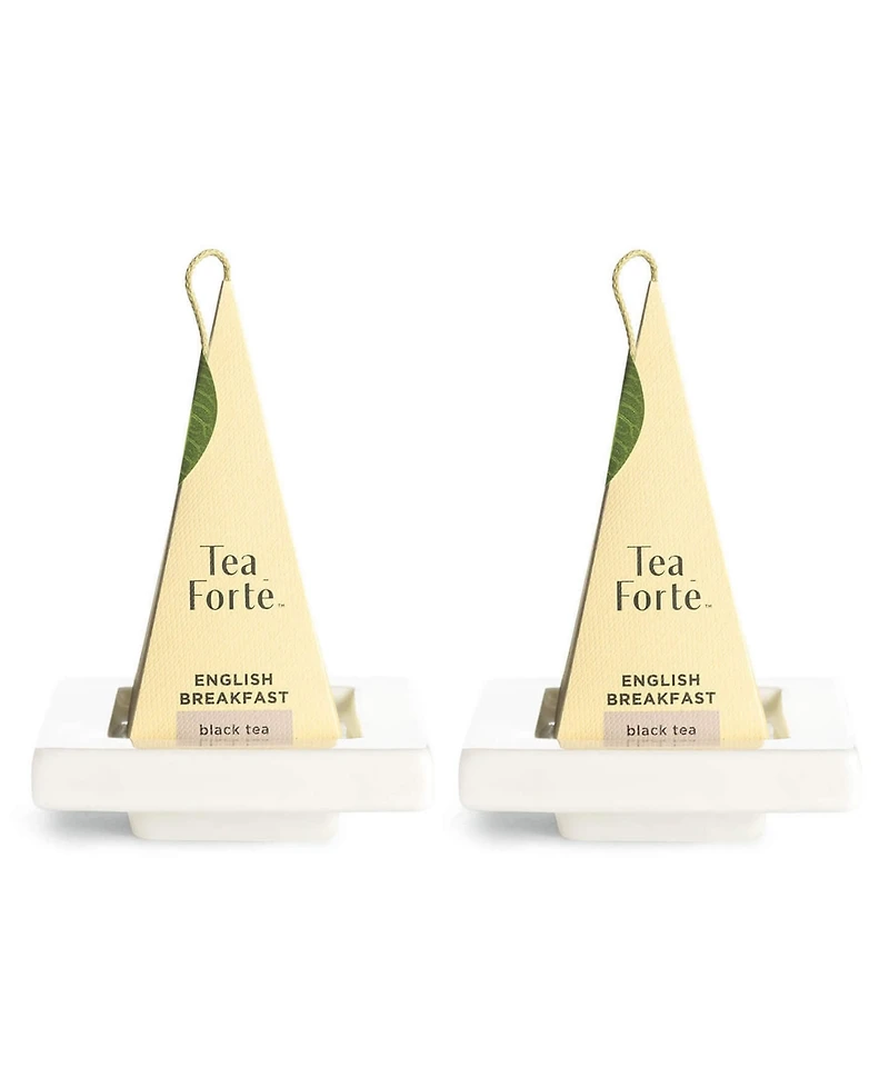 Tea Forte Holiday Winter Chalet Bundle with 20-Pyramid Infusers, Cafe Cup and Tea Trays