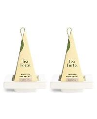 Tea Forte Holiday Winter Chalet Bundle with 20-Pyramid Infusers, Cafe Cup and Tea Trays