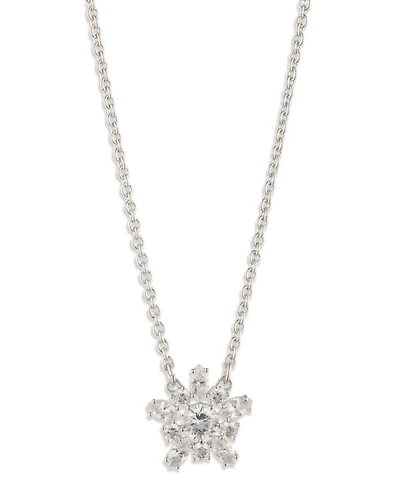 Marchesa Cubic Zirconia Silver-Tone Star Pendant Necklace