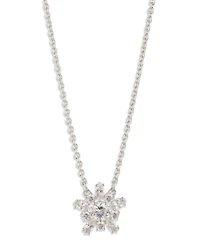 Marchesa Cubic Zirconia Silver-Tone Star Pendant Necklace