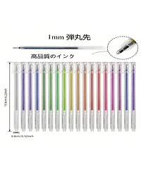 Htutwoo 36 Colors Glitter Gel Pen Set, Colored 1mm Bold Metallic Gel Ink Pen for Kids Adults Coloring Books Drawing Journal Diary Cards Crafting