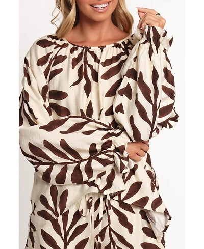 Petal and Pup Women's July Long Sleeve Smock Top