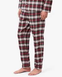 Lacoste Men's 2-Piece Flannel Crewneck Top and Pajama Set