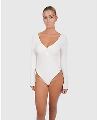 Belle & Bloom Women's Think Twice Long Sleeve Bodysuit