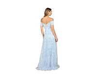 Lara Women's Off Shoulder A-Line Floral Gown