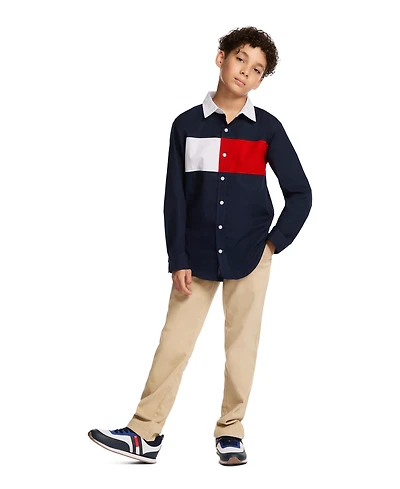 Tommy Hilfiger Boys 8-20 Chest Flag Shirt